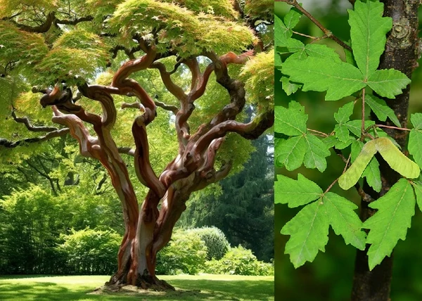 Acer griseum / Szürke juhar, Papírkérgű juhar